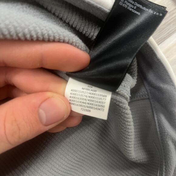 The North Face White Gray Womens S Full Zip Windwall Waffle Lined‎ Fleece Jacket - Picture 8 of 10